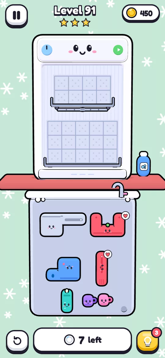 Holiday Feast level with snowflakes on the wall