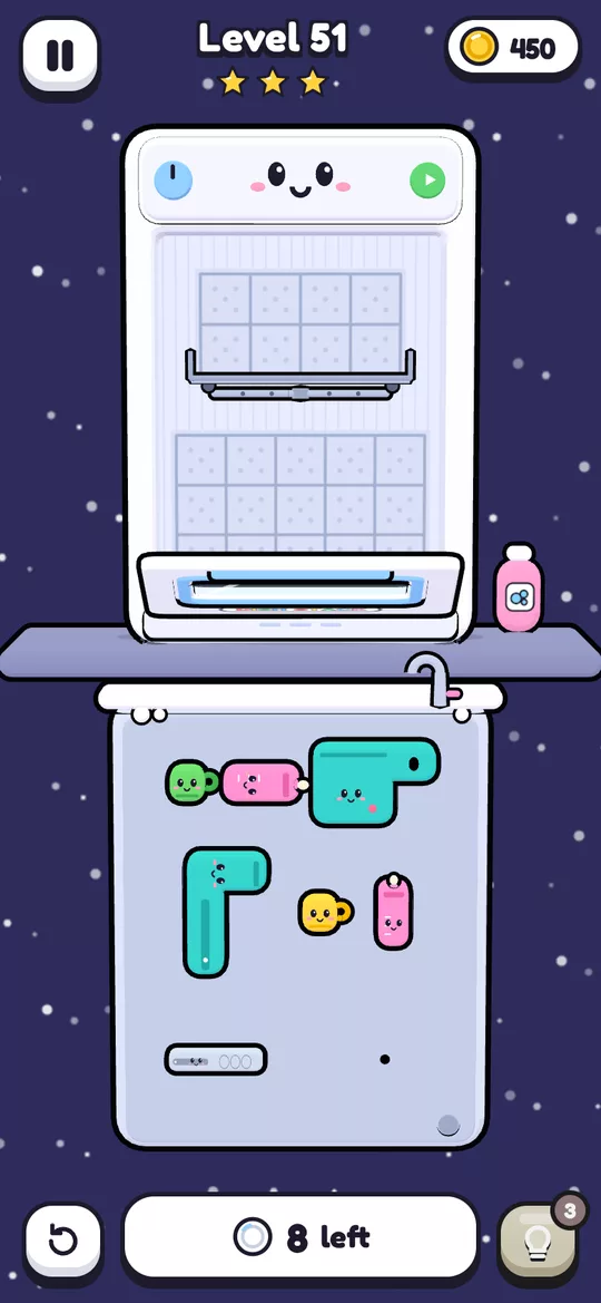 Space Station level on a starry background